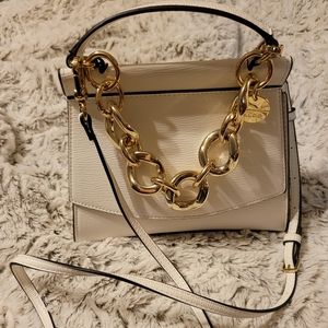 White and gold purse